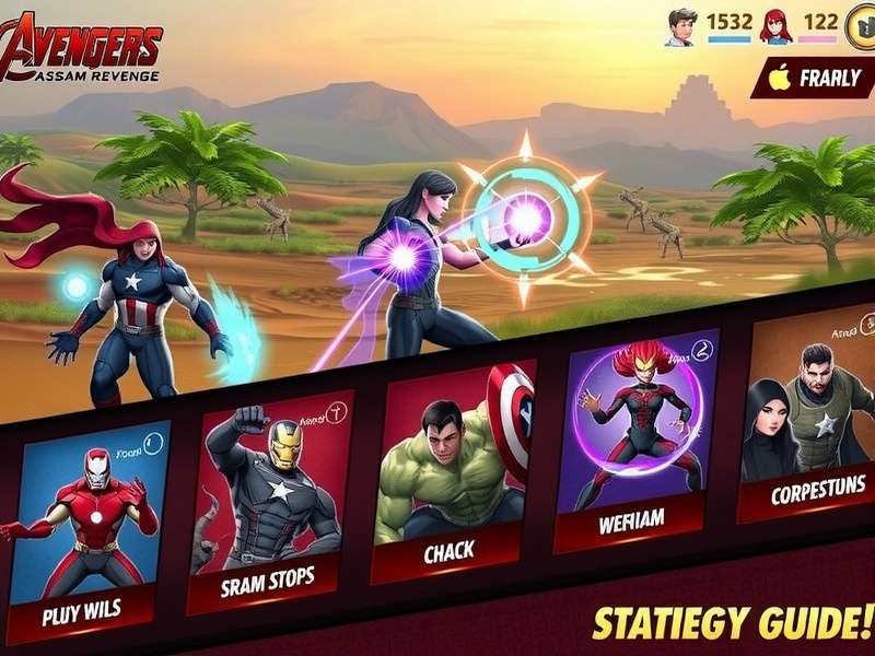 Avengers Assam Revenge gameplay screenshot showing superhero action in Indian landscape